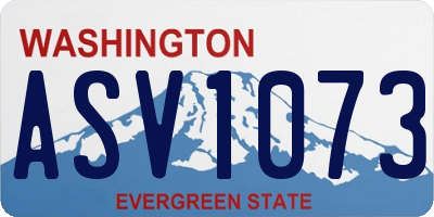 WA license plate ASV1073