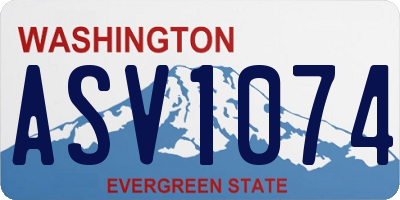 WA license plate ASV1074