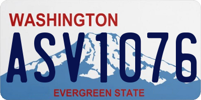 WA license plate ASV1076