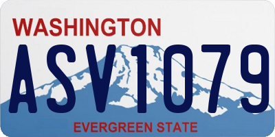 WA license plate ASV1079
