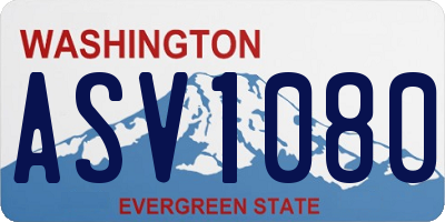 WA license plate ASV1080