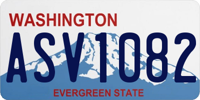 WA license plate ASV1082