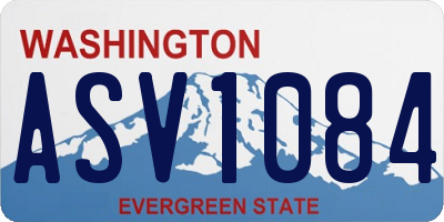 WA license plate ASV1084