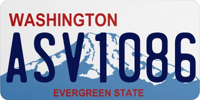 WA license plate ASV1086