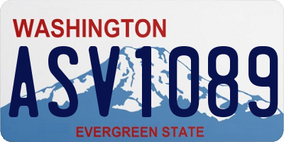 WA license plate ASV1089