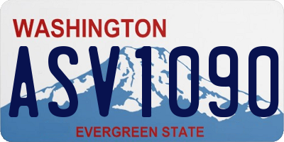 WA license plate ASV1090