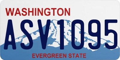 WA license plate ASV1095