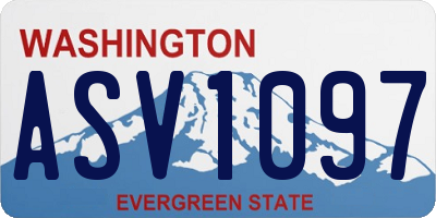 WA license plate ASV1097
