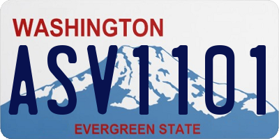 WA license plate ASV1101