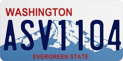 WA license plate ASV1104