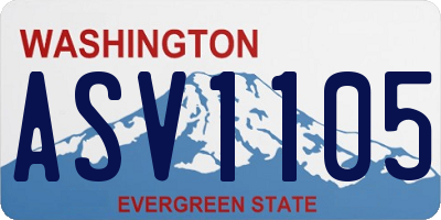 WA license plate ASV1105