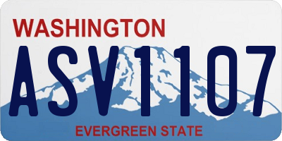 WA license plate ASV1107