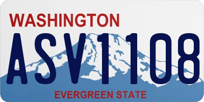 WA license plate ASV1108