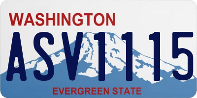 WA license plate ASV1115