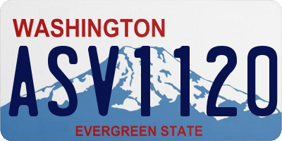 WA license plate ASV1120