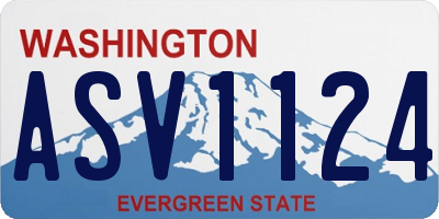 WA license plate ASV1124