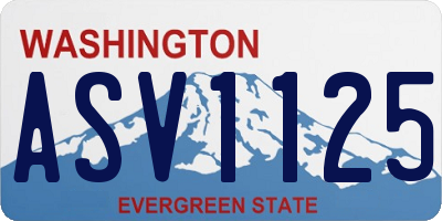 WA license plate ASV1125