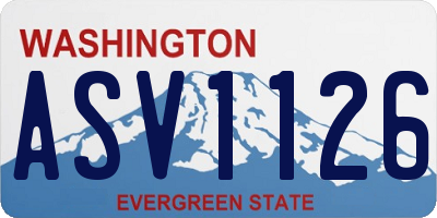 WA license plate ASV1126