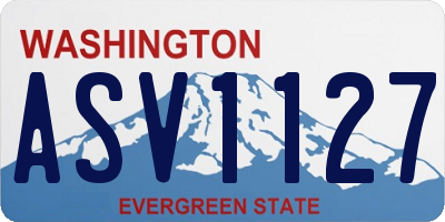 WA license plate ASV1127