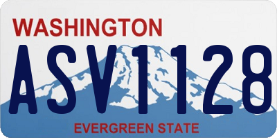 WA license plate ASV1128