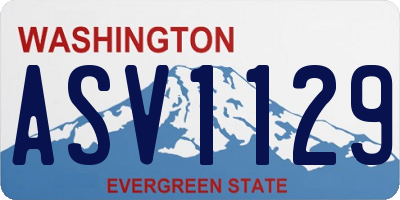 WA license plate ASV1129