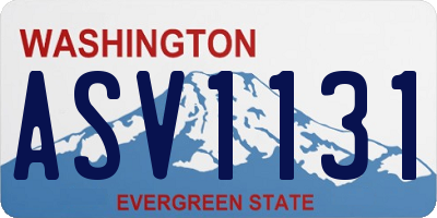 WA license plate ASV1131