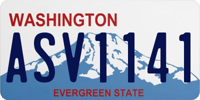 WA license plate ASV1141