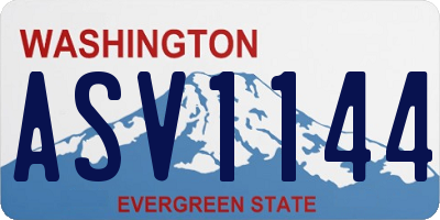 WA license plate ASV1144