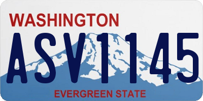 WA license plate ASV1145