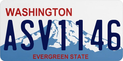 WA license plate ASV1146