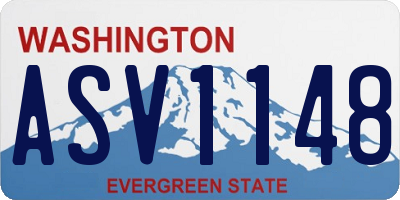 WA license plate ASV1148