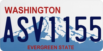 WA license plate ASV1155
