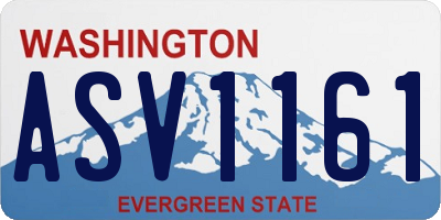 WA license plate ASV1161