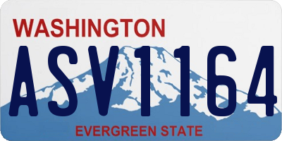 WA license plate ASV1164