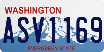 WA license plate ASV1169