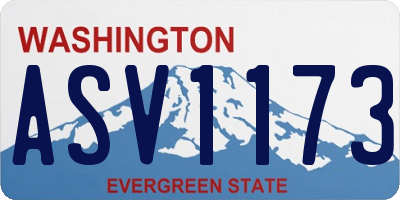 WA license plate ASV1173