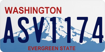 WA license plate ASV1174