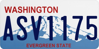 WA license plate ASV1175