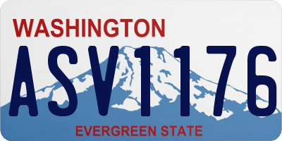 WA license plate ASV1176