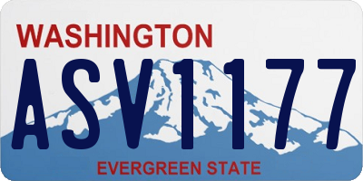 WA license plate ASV1177