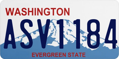 WA license plate ASV1184