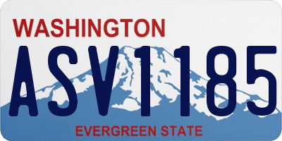 WA license plate ASV1185