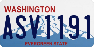 WA license plate ASV1191