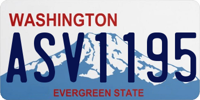 WA license plate ASV1195