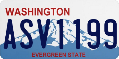 WA license plate ASV1199