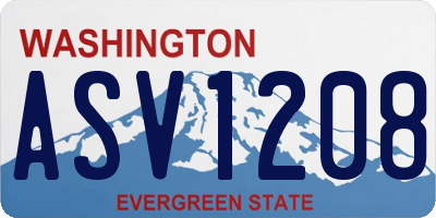 WA license plate ASV1208