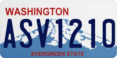 WA license plate ASV1210