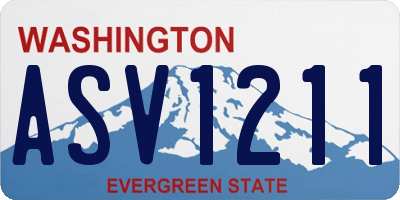 WA license plate ASV1211
