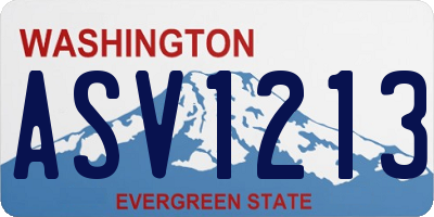 WA license plate ASV1213