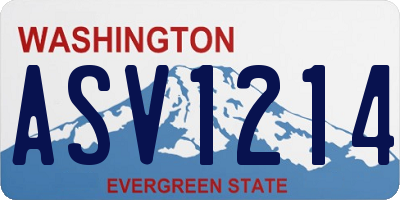 WA license plate ASV1214